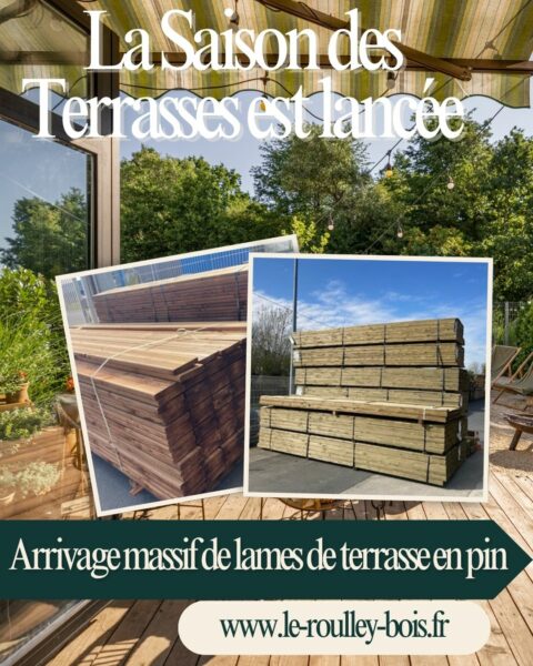 Lame de terrasse en pin en Normandie